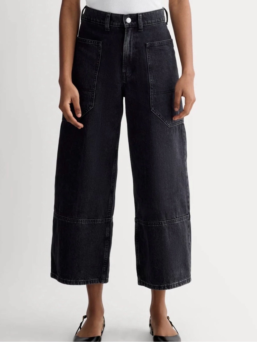 Everlane The Way-High Gardener Cropped Jean, 31R, Washed Black - Picture 3 of 8